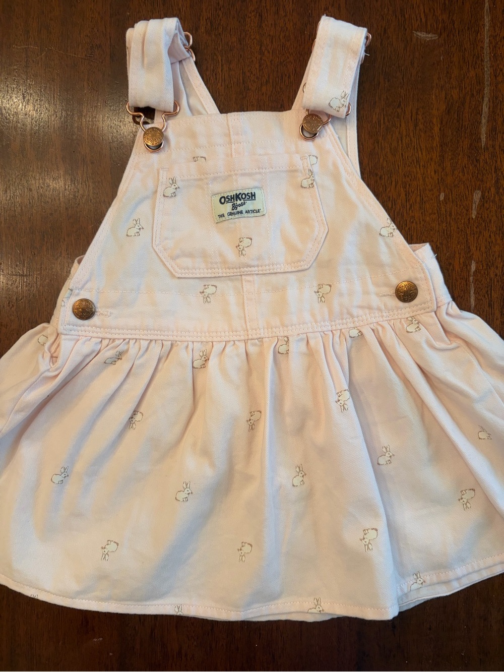 OshKosh B'gosh Light Pink Bunny Overall Skirt